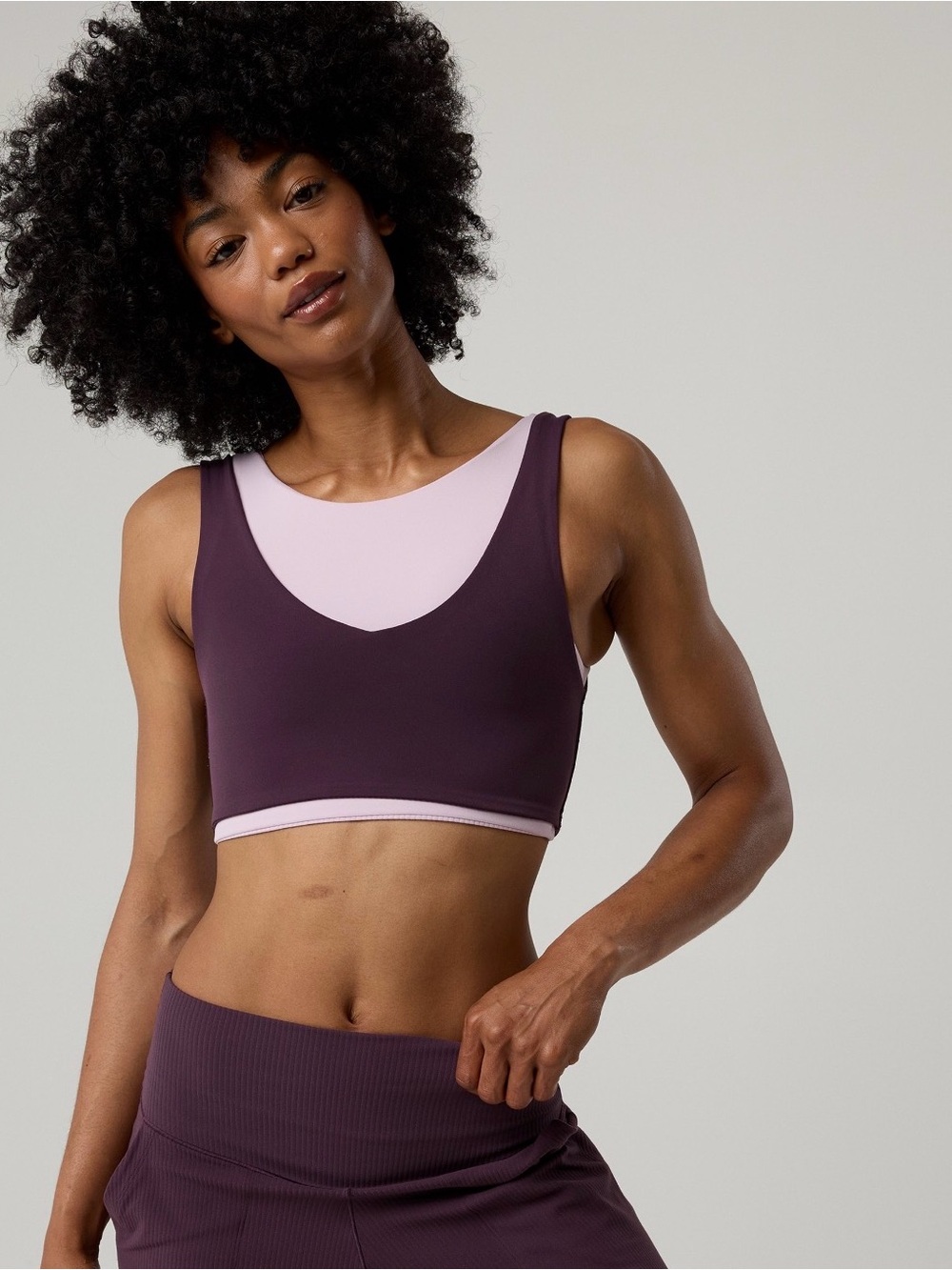 Aerie Real Me Xtra Rib Switch Up V-Neck sports bra size small